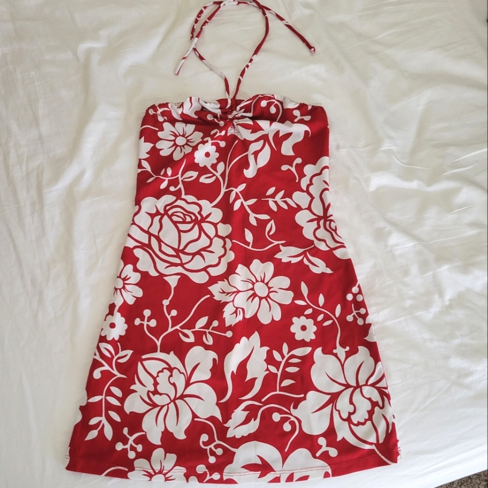 V Generation floral mini dress